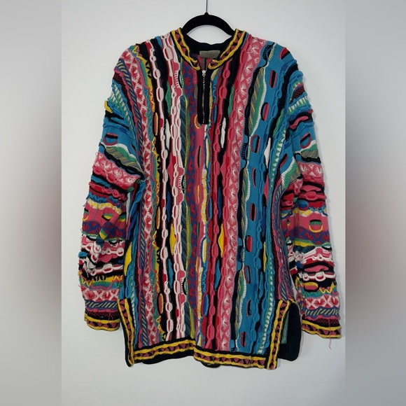 COOGI Australia - 90’s Vintage Chunky Knit Quarter Zip - Biggie Style - Size L - Picture 3 of 6